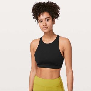 Lululemon High Neck Energy Bra Black 6